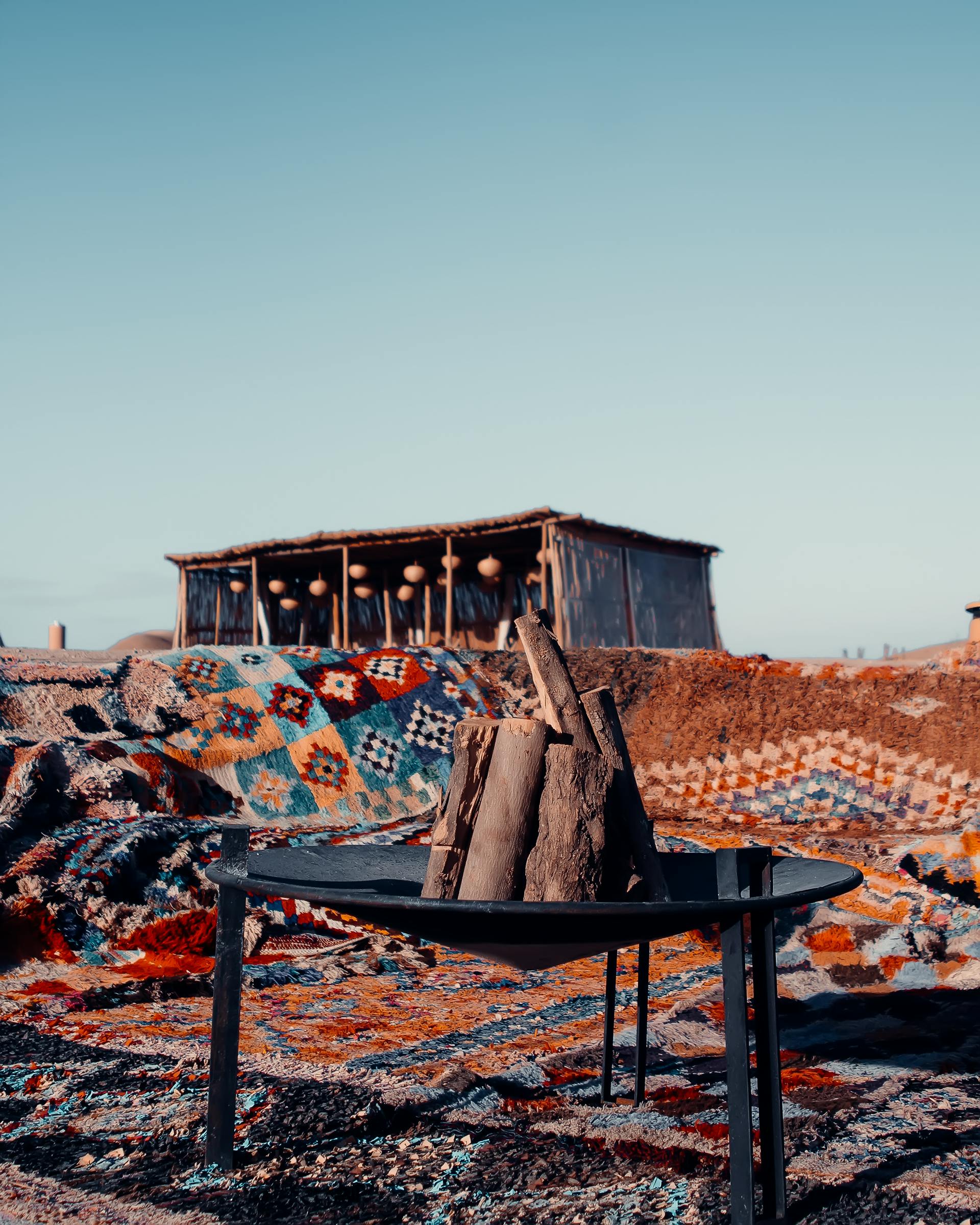 Private desert camp interior, Sahara Morocco